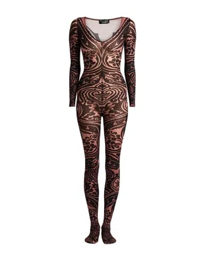 Etro X Wolford Woman Jumpsuit Brick Size M Polyamide, Elastane