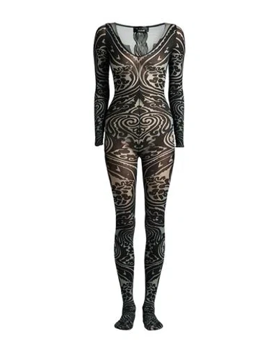 Etro X Wolford Woman Jumpsuit Grey Size M Polyamide, Elastane