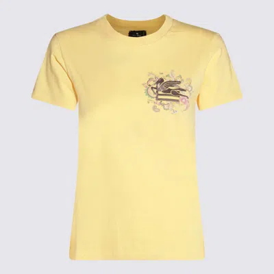 ETRO ETRO YELLOW COTTON T-SHIRT
