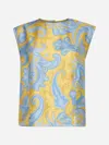 Etro Yellow Paisley Print Silk Top