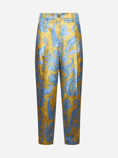 ETRO PAISLEY PRINT SILK TROUSERS