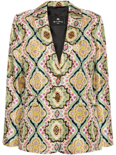 ETRO ETRO YELLOW SILK JACKET