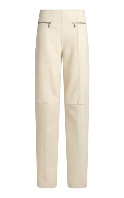 Etro Zip-detailed Crepe Pants In Tan