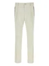 Etro Zip-pocket Pleated Trousers In Neutral