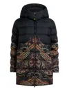 Etro Zip-up Coat In Black