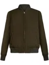 Etro Zip-up Wool Bomber Jacket In 绿色