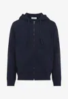 Etro Zipped Hoodie Sweatshirt In Blue