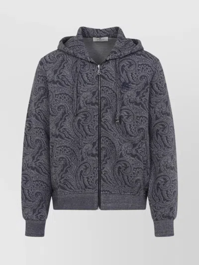 ETRO ZIPPED HOODIE PAISLEY DESIGN