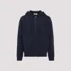 Etro Zipped Hoodie Sweatshirt In Blue
