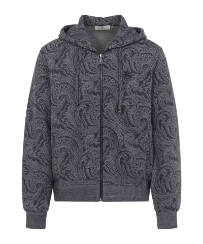ETRO ZIPPED HOODIE W/ WELT POCKETS