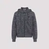 Etro Paisley Print Zip-up Hooded Sweatshirt In Gray