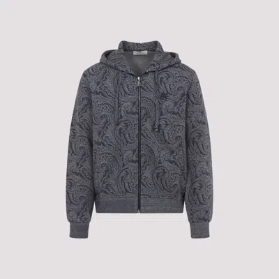 ETRO ZIPPED HOODIE WITH WELT POCKETS