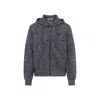 Etro Paisley Print Zip-up Hooded Sweatshirt In Gray