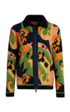 Etro Zipped Knit Cardigan In Multi