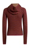 Etro Zipped Knit Wool Sweater In Multi