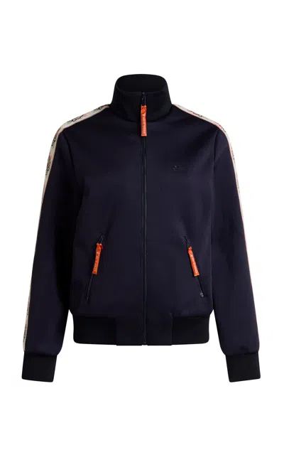 Etro Zipped Scuba Track Jacket In Blue