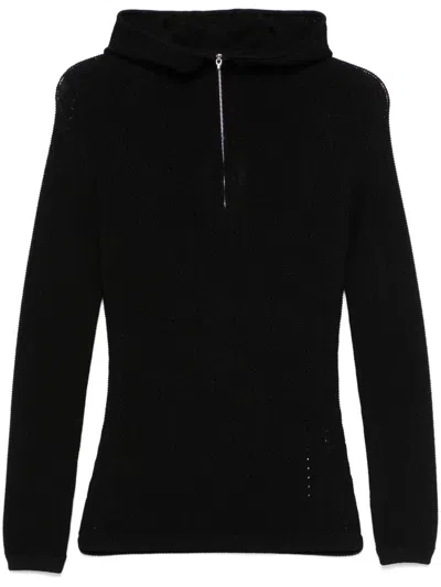 Etro Zipped Sweater In Black