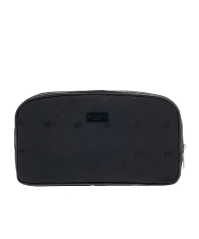 Etro Zipper Clutch In Black