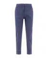 Etro Tailored Trousers With Belt Loops And Rolled Cuffs In Blue