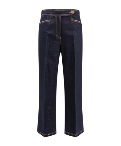 Etro Zippered Jeans Pants In Black