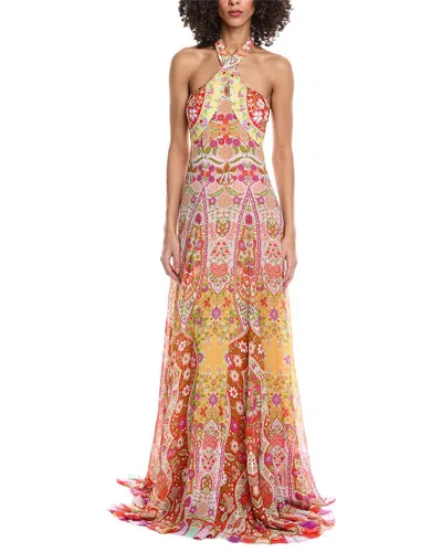 Etro Zodiac Silk Maxi Dress In Multi