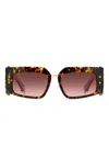 Etro Blossom 54mm Rectangular Sunglasses In Brown