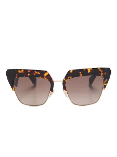 Etro Club Tortoiseshell Geometric Sunglasses