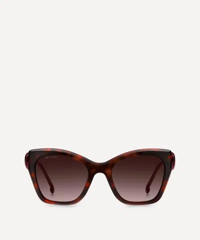 Etro Paisley Butterfly Sunglasses In Brown
