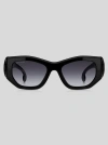 Etro Paisley Acetate Rectangular Sunglasses In Schwarz