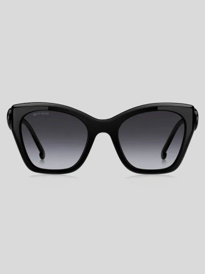 Etro Paisley Sunglasses In Black