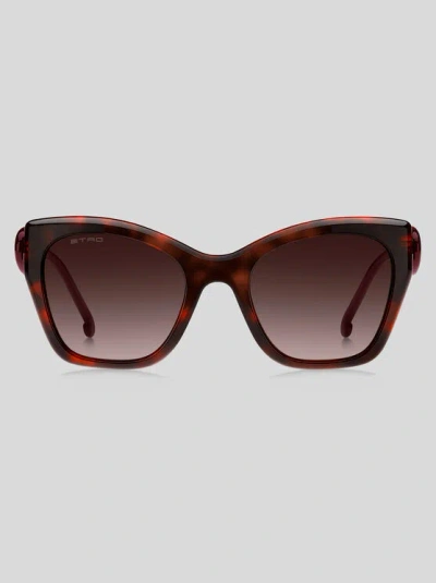 Etro Paisley Sunglasses In Brown