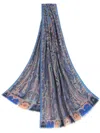 Etro Cashmere-silk Blend Scarf With Vibrant Multicolor Design And Elegant Paisley Pattern In Multi