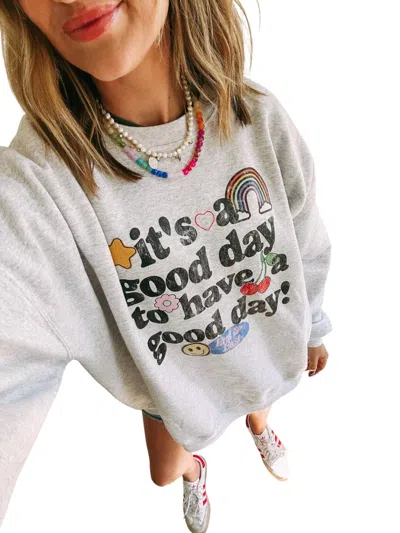 Etta & East Good Day Sweatshirt In Grey