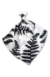 Etta Loves Fern Print Sensory Lovey In Black And White