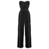 Ettie Women's Black Studded Strapless Jumpsuit In Black