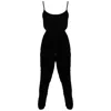 Ettie Women's Black Zip Cuff Velvet Jumpsuit In Black