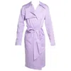 Ettie Women's Purple Lilac Pearl Embellished Trench Coat In Purple