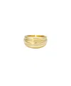 Ettika 18k Gold Plated Dome Ring In Gold