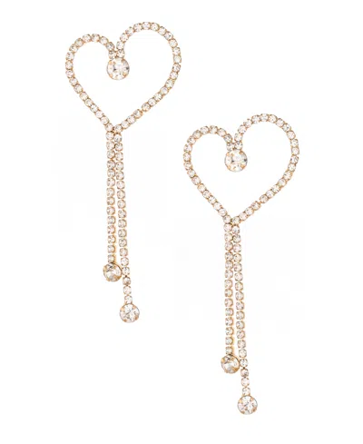 Ettika 18k Gold Plated Heart Dangle Earrings