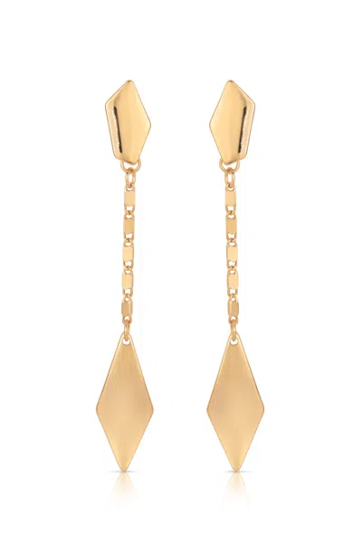 ETTIKA 18K GOLD PLATED KITE DROP EARRINGS