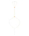 Ettika 18k Gold Plated Scallop Shell And Crystal Body Chain In Gold
