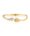 Ettika 18k Gold Plated Swirled Shell Cuff Bracelet In Gold