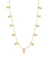 Ettika 18k Gold Plated Swirled Shell Dangle Charm Necklace In Gold