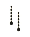 ETTIKA 18K GOLD PLATED ZINC TEARDROP LINEAR EARRINGS