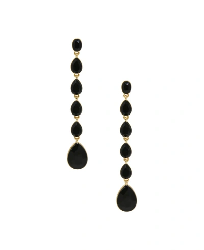 Ettika Crystallized Drop Earrings In Black