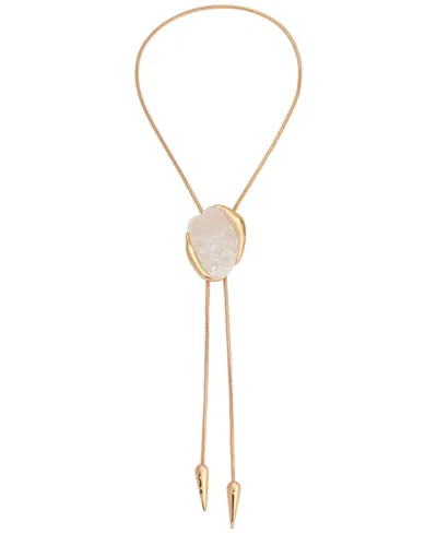 Ettika 18k Gold-plated Bone Statement Bolo Necklace