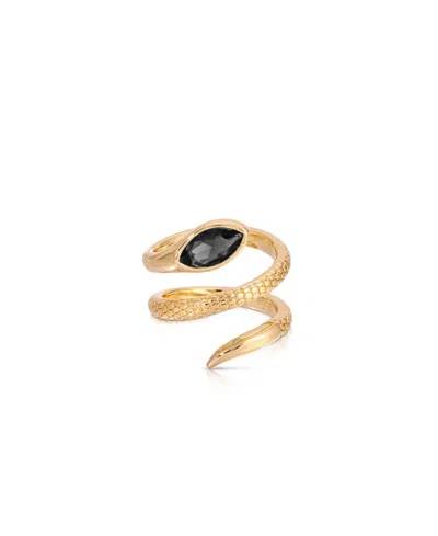 Ettika 18k Gold-tone Marquise Coiled Ring