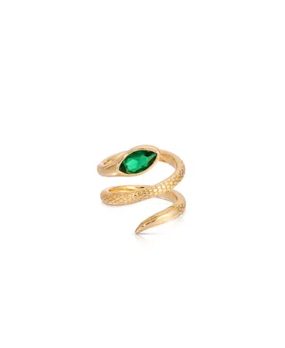 Ettika 18k Gold-tone Marquise Coiled Ring