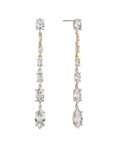 Ettika 18k Plated  Linear Earrings In White
