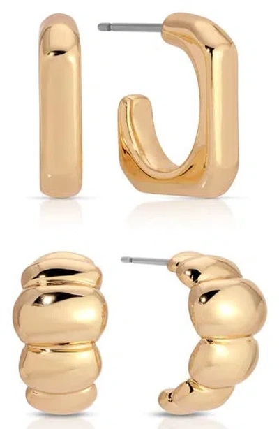 Ettika 2-pack Huggie Hoop Earrings In Gold